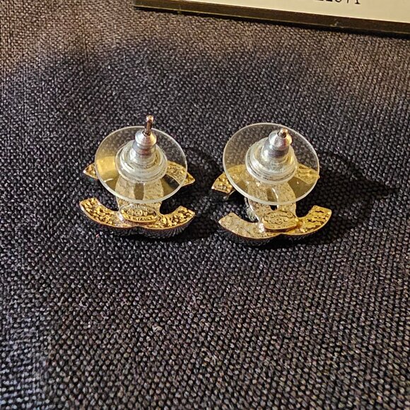 Chanel Swarovski Silver CC Logo Boucles Oreille Earrings - Picture 7 of 9